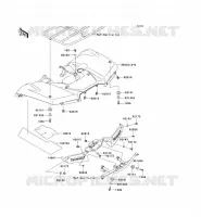 GARDE BOUE ARRI&Egrave;RE pour Kawasaki KVF750 4X4I