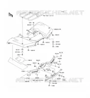 GARDE BOUE ARRI&Egrave;RE pour Kawasaki KVF750 4X4I