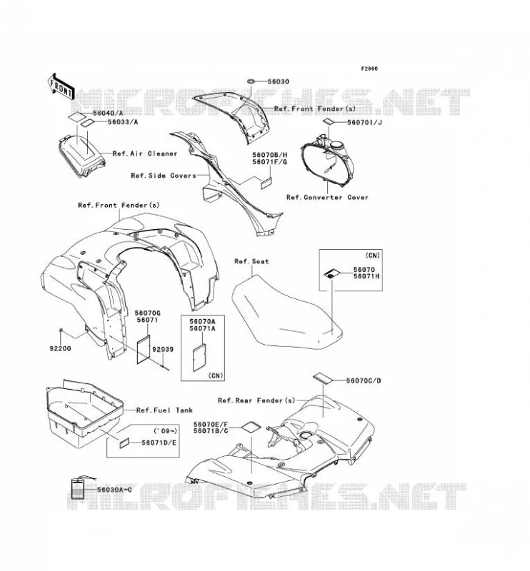 LABEL Kawasaki QUAD 750 2011 KVF750 4X4I  KVF750DBF