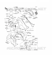 GARDE BOUE AVANT pour Kawasaki KVF750 4X4I