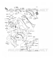 GARDE BOUE AVANT pour Kawasaki KVF750 4X4I