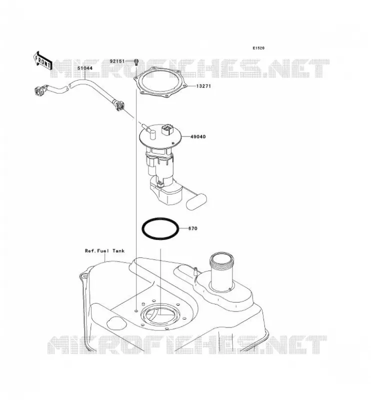 POMPE A ESSENCE Kawasaki QUAD 750 2012 KVF750 4X4I EPS  KVF750GCF