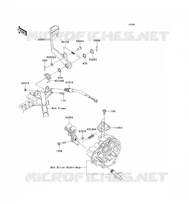 PEDALE DE FREIN Kawasaki QUAD 750 2012 KVF750 4X4 EPS  KVF750GCS