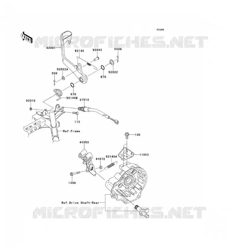 PEDALE DE FREIN Kawasaki QUAD 750 2012 KVF750 4X4 EPS  KVF750GCS