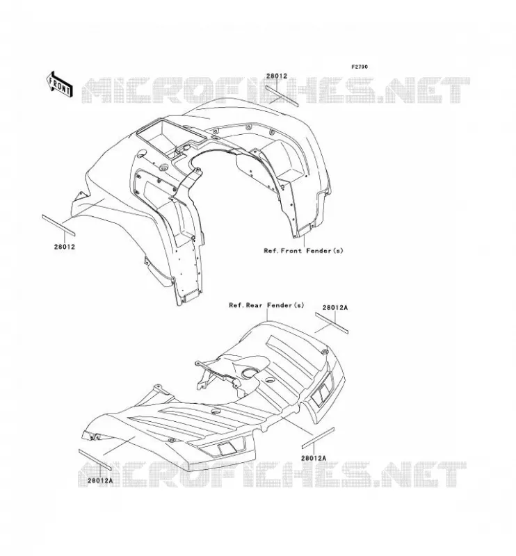 CATADIOPTRES(CN) Kawasaki QUAD 750 2012 KVF750 4X4I EPS  KVF750GCS