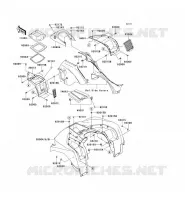 GARDE BOUE AVANT pour Kawasaki KVF750 4X4 EPS
