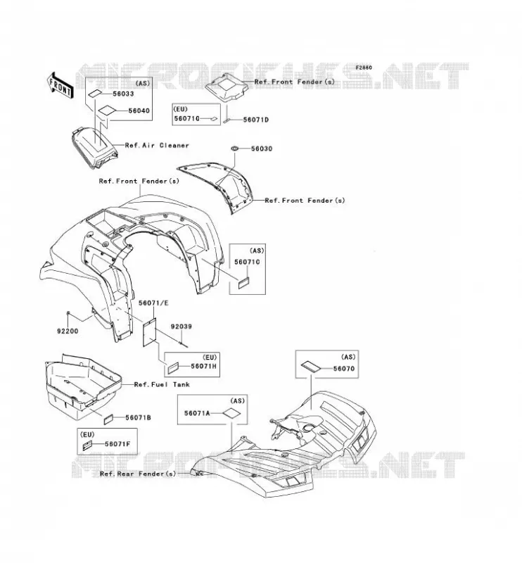 LABEL Kawasaki QUAD 750 2014 BRUTE FORCE 750 4X4I EPS  KVF750GEF