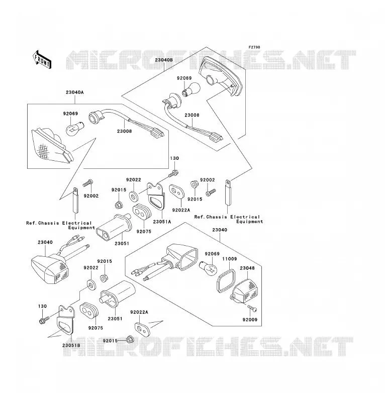 CLIGNOTANTS Kawasaki QUAD 750 2014 BRUTE FORCE 750 4X4I EPS  KVF750HEF