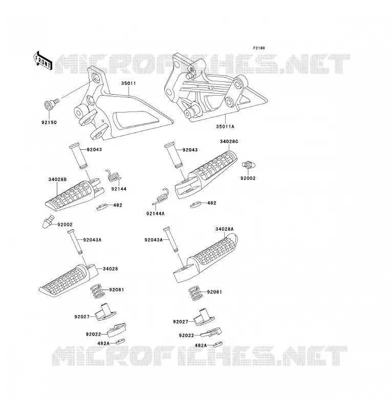REPOSE PIED Kawasaki QUAD 750 2014 BRUTE FORCE 750 4X4I EPS  KVF750HEF