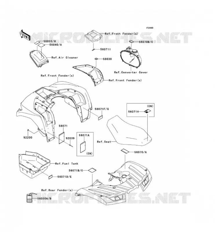 LABEL Kawasaki QUAD 750 2012 BRUTE FORCE 750 4X4I EPS  KVF750JCS