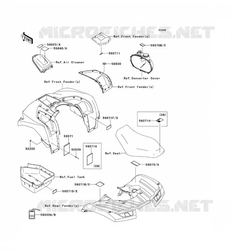 LABEL Kawasaki QUAD 750 2014 BRUTE FORCE 750 4X4I EPS  KVF750JEF
