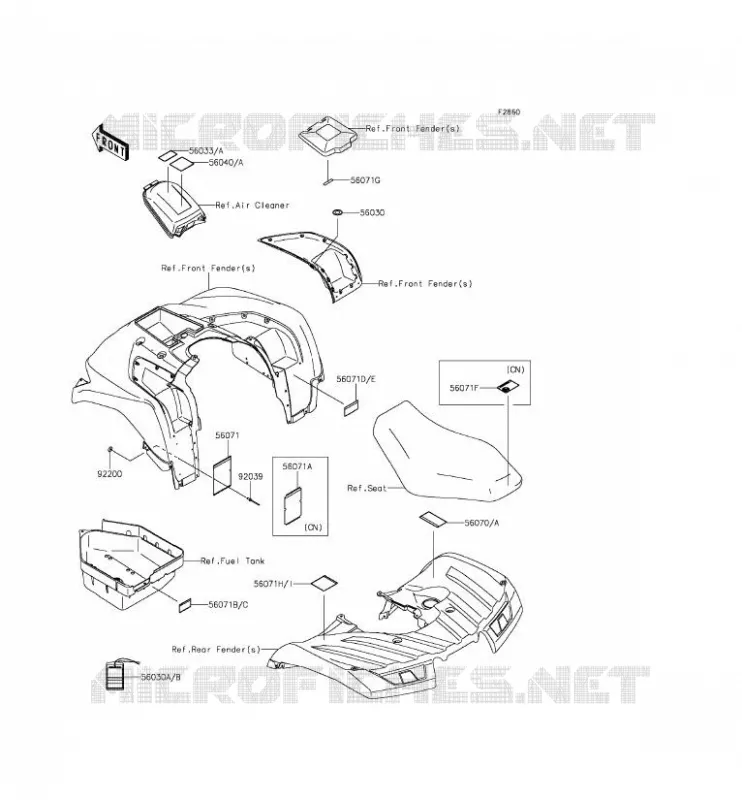 LABEL Kawasaki QUAD 750 2015 BRUTE FORCE 750 4X4I EPS  KVF750JFF