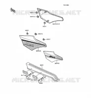 CACHE LAT&Eacute;RAL/GARDE CHAINE pour Kawasaki AR125