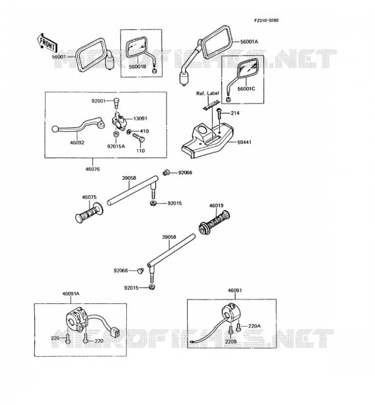 GUIDON Kawasaki MOTOS 125 1989 AR125  AR125-A7