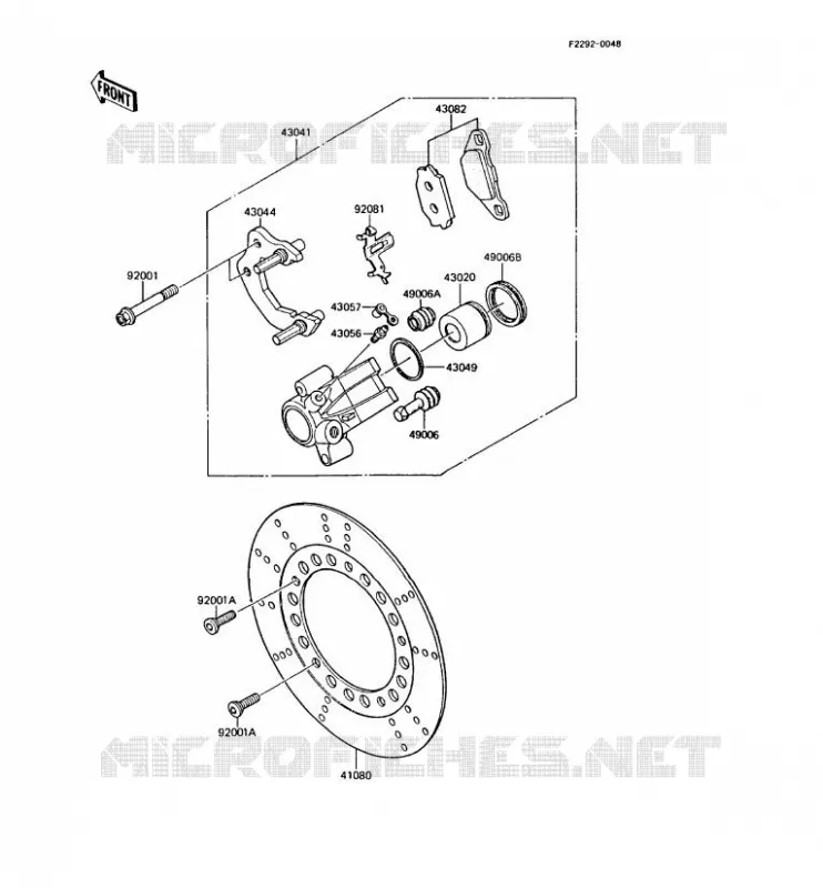 FREIN AVANT Kawasaki MOTOS 125 1990 AR125  AR125-A8