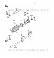 BARILLET/FOURCHETTE pour Kawasaki AR125