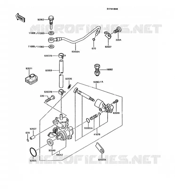 POMPE A HUILE Kawasaki MOTOS 125 1990 AR125  AR125-B7