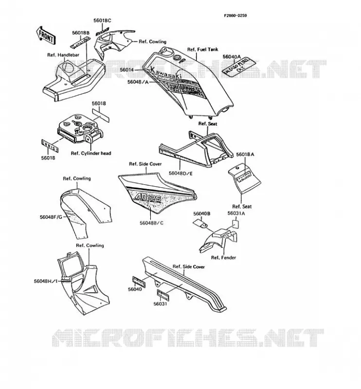 LABEL Kawasaki MOTOS 125 1991 AR125  AR125-B8