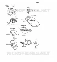 STICKER(VERT/BLANC) pour Kawasaki AR125