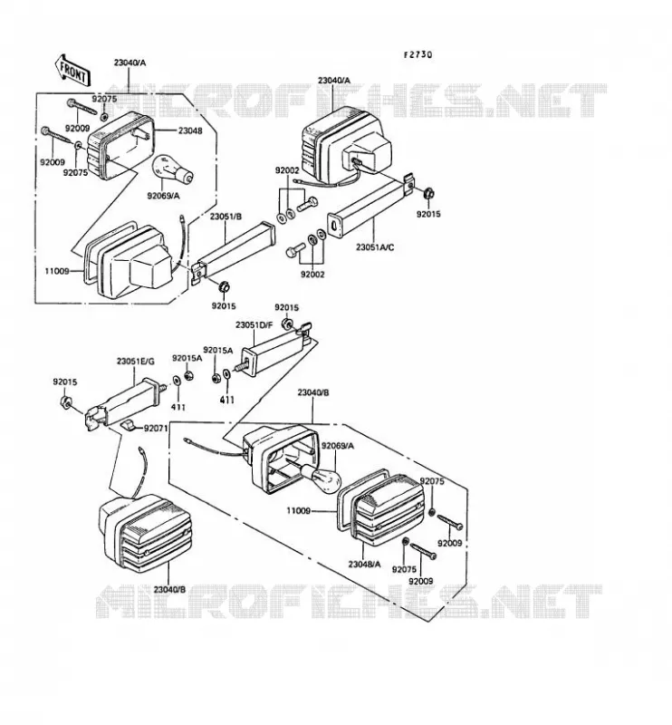 CLIGNOTANT Kawasaki MOTOS 50 1990 AR50  AR50-C8