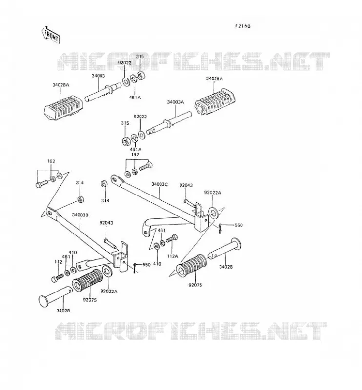 REPOSE PIED Kawasaki MOTOS 80 1988 AR80  AR80-C6