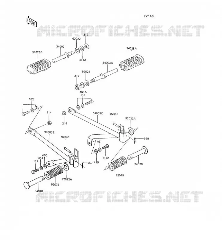REPOSE PIED Kawasaki MOTOS 80 1988 AR80  AR80-C6