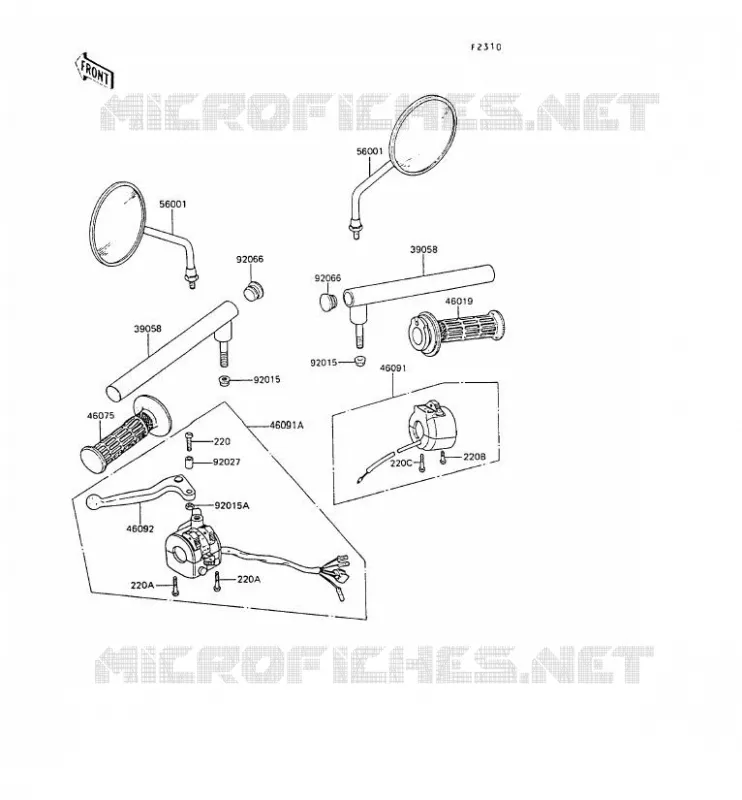 GUIDON Kawasaki MOTOS 80 1990 AR80  AR80-C8
