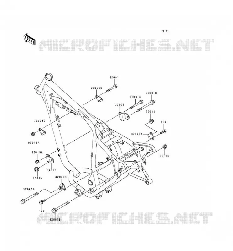 PIECE DE CADRE (COUVERTURE) Kawasaki MOTOS 250 1995 ESTRELLA  BJ250-A3