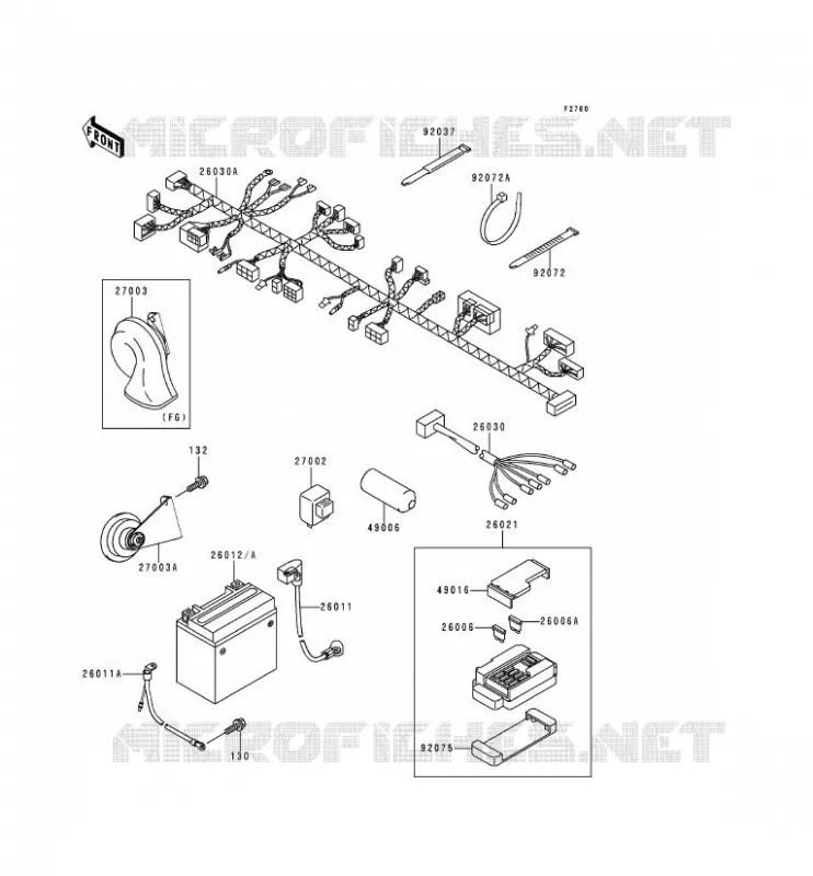 CHASSIS EQUIPMENT ELECTRIQUE Kawasaki MOTOS 250 1996 ESTRELLA  BJ250-C2