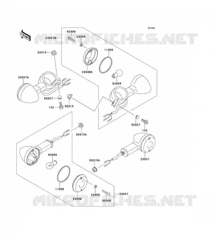 CLIGNOTANTS Kawasaki MOTOS 125 1999 ELIMINATOR 125  BN125-A2