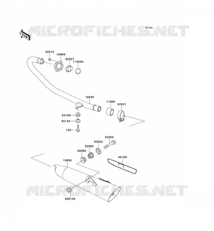 &Eacute;CHAPPEMENT Kawasaki MOTOS 125 1999 ELIMINATOR 125  BN125-A2