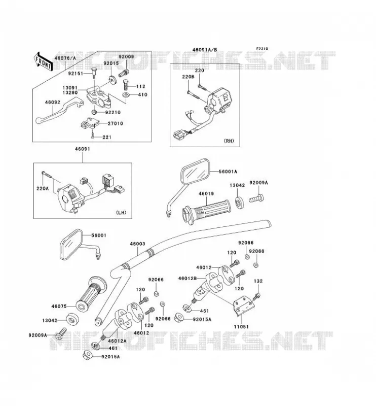 GUIDON Kawasaki MOTOS 125 2001 ELIMINATOR 125  BN125-A4