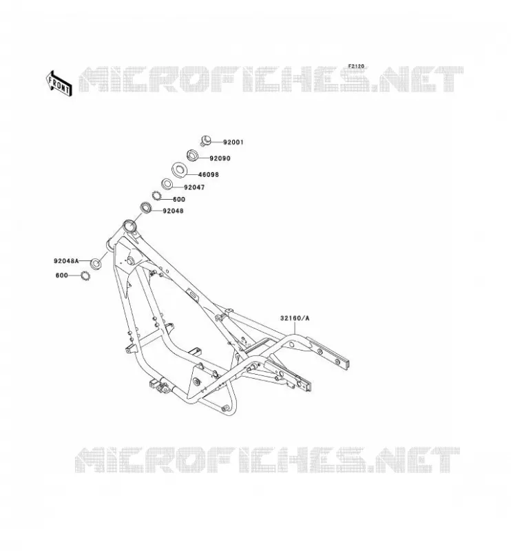 CH&Acirc;SSIS Kawasaki MOTOS 125 2003 ELIMINATOR 125  BN125-A6