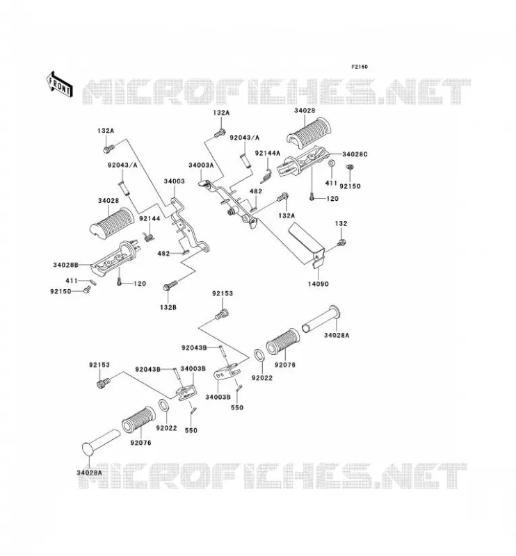 REPOSE PIED Kawasaki MOTOS 125 2003 ELIMINATOR 125  BN125-A6