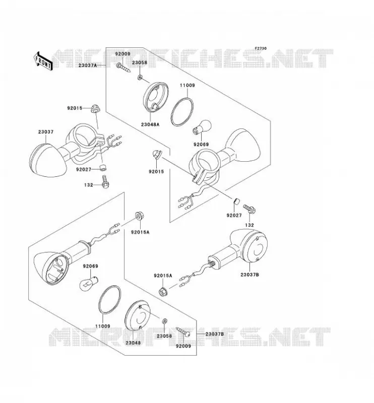 CLIGNOTANTS Kawasaki MOTOS 125 2007 ELIMINATOR 125  BN125A7F
