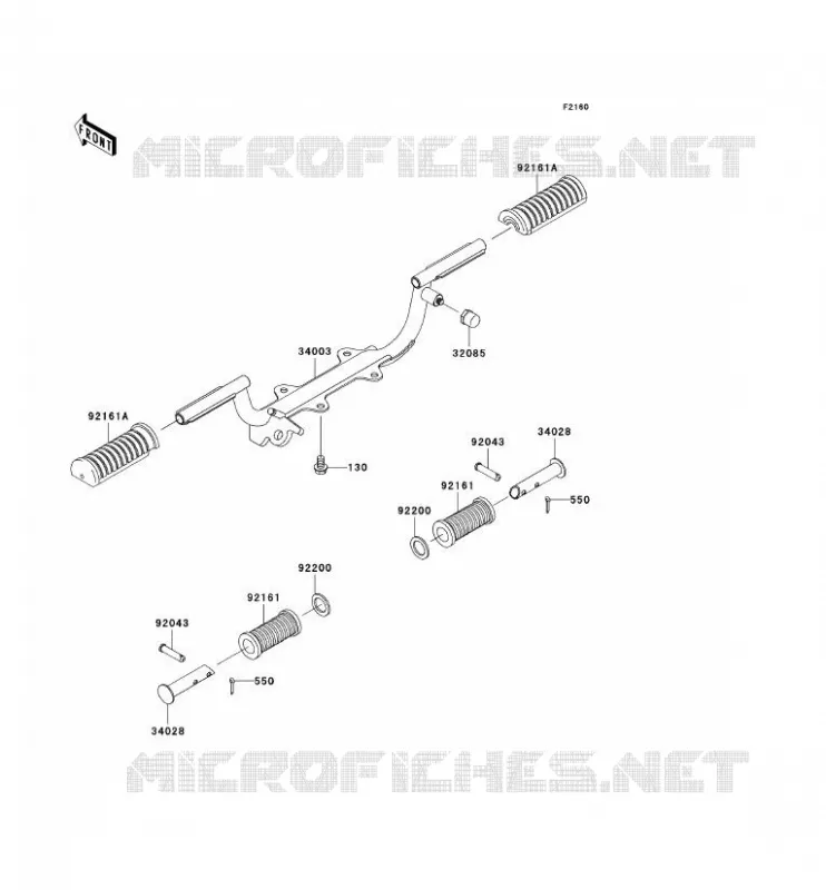 REPOSE PIED Kawasaki MOTOS 125 2005 WIND125  BR125-B2