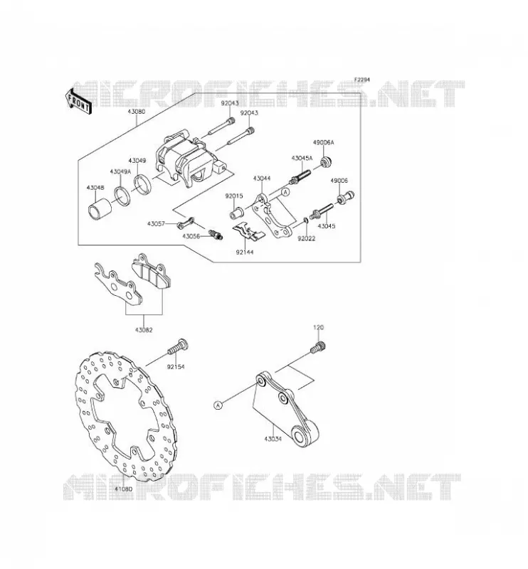 FREIN ARRIERE Kawasaki MOTOS 250 2015 Z250SL  BR250EFF
