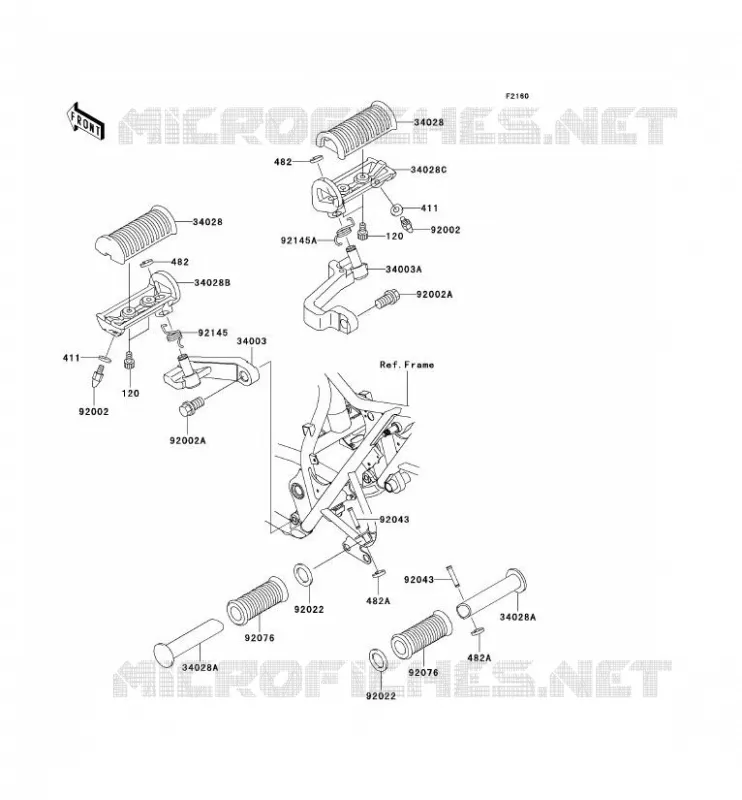 REPOSE PIED Kawasaki MOTOS 650 1999 W650  EJ650-A1