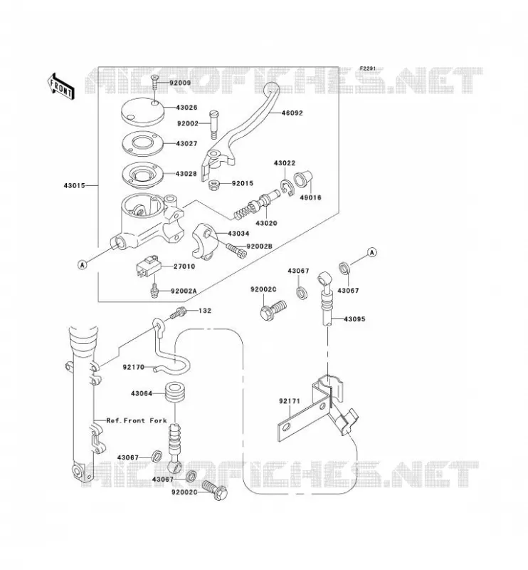 MAITRE CYLINDRE AV Kawasaki MOTOS 650 1999 W650  EJ650-A1