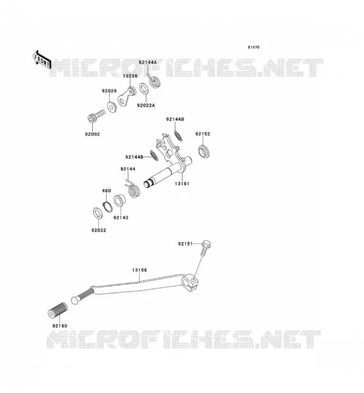 SELECTEUR Kawasaki MOTOS 650 2000 W650  EJ650-A2
