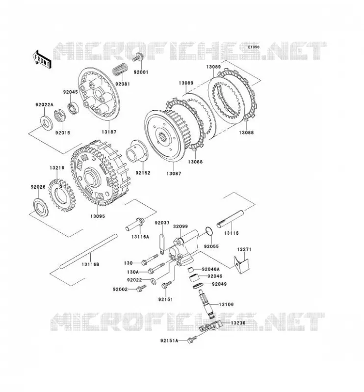 EMBRAYAGE Kawasaki MOTOS 650 2001 W650  EJ650-A3