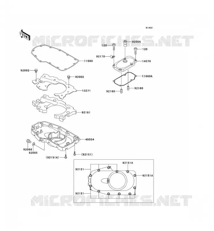 COUVERCLE RENIFLARD/CARTER D'HUILE Kawasaki MOTOS 650 2002 W650  EJ650-A4