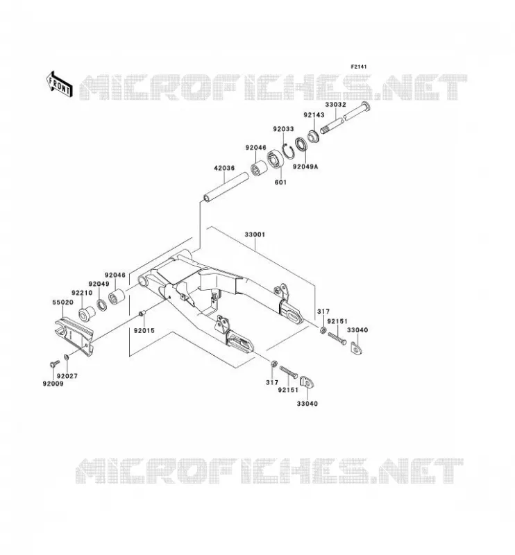 BRAS OSCILLANT Kawasaki MOTOS 650 2002 W650  EJ650-A4