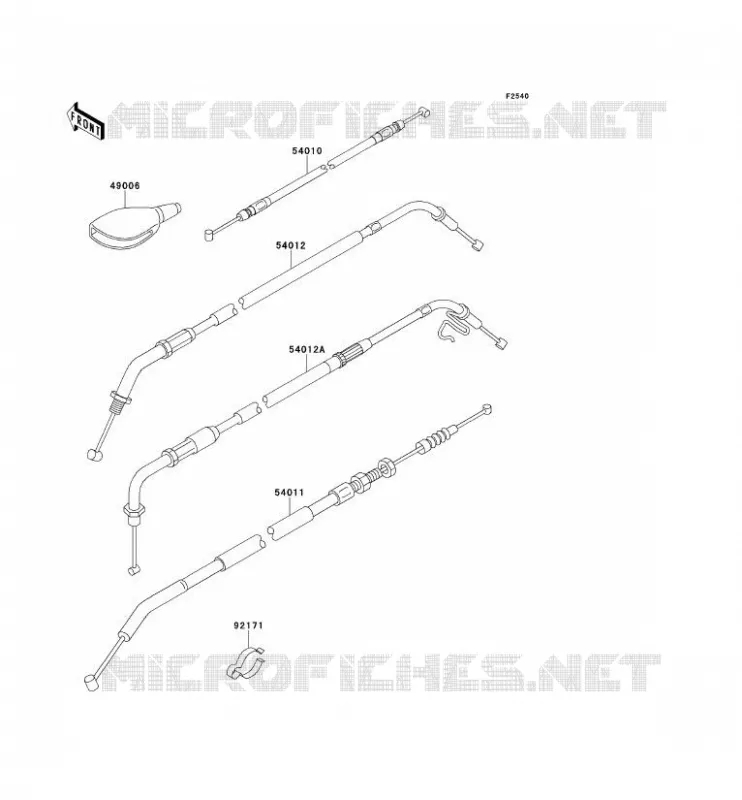 CABLES Kawasaki MOTOS 650 2002 W650  EJ650-C4