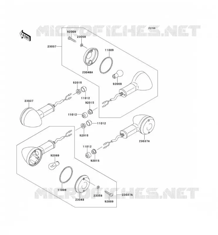 CLIGNOTANTS Kawasaki MOTOS 650 2002 W650  EJ650-C4