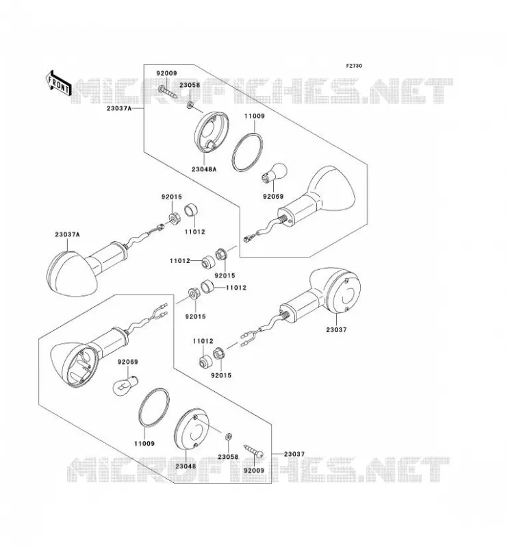 CLIGNOTANTS Kawasaki MOTOS 650 2003 W650  EJ650-C5