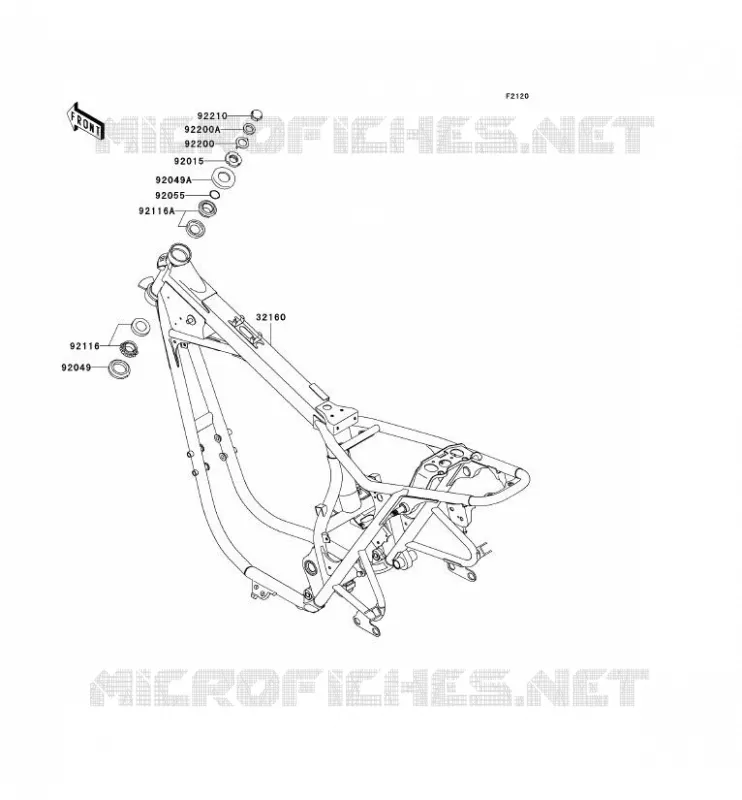 CH&Acirc;SSIS Kawasaki MOTOS 650 2006 W650  EJ650C6F