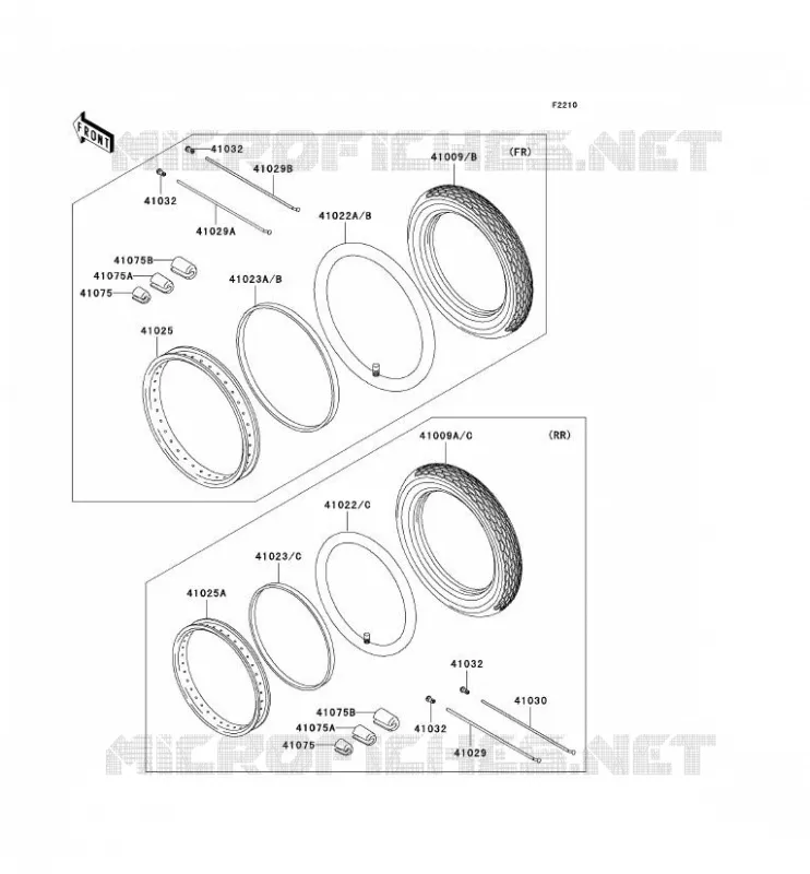 PNEUS Kawasaki MOTOS 650 2006 W650  EJ650C6F