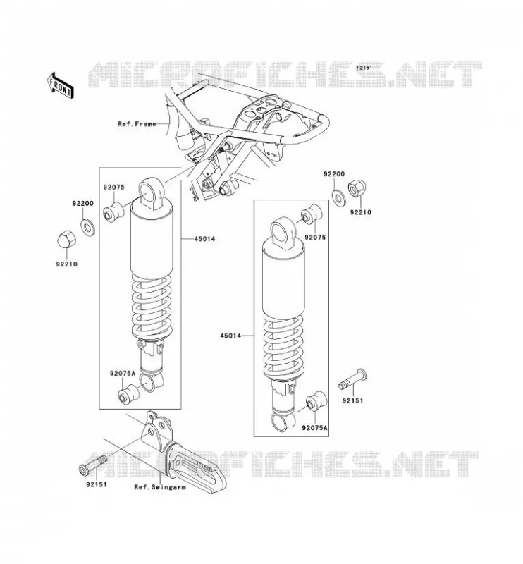 SUSPENSION/AMORTISSEUR Kawasaki MOTOS 650 2006 W650  EJ650C6F