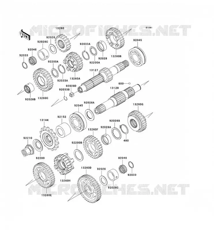 TRANSMISSION Kawasaki MOTOS 650 2006 W650  EJ650C6F